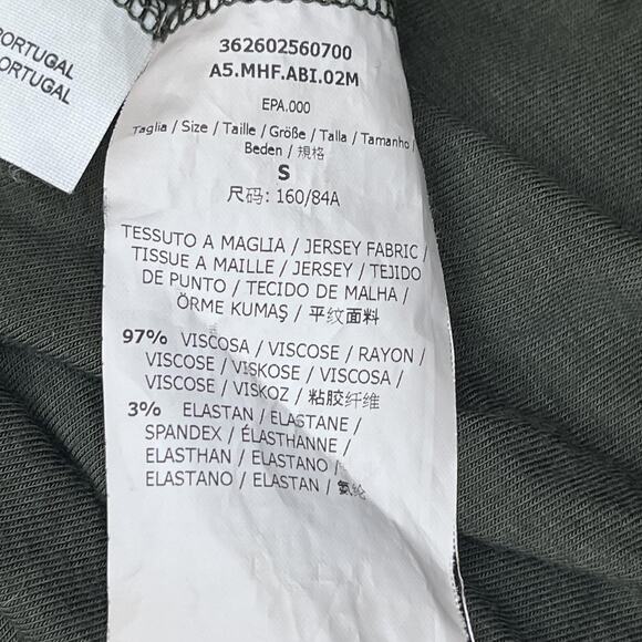 MaxMara Bodywear Wrap Dress Womens Small Olive Jersey Long Sleeve Midi Italy - Picture 10 of 12